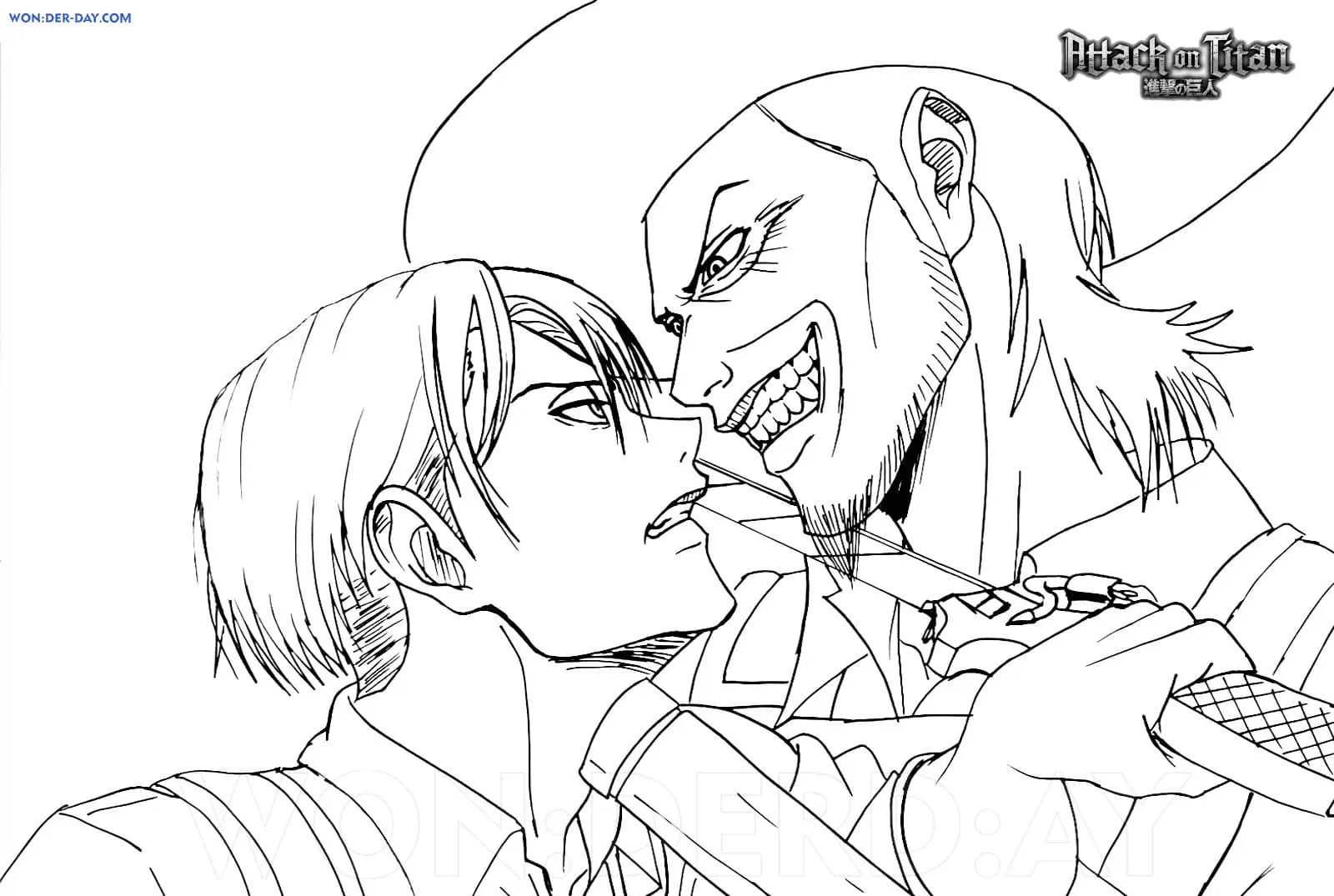 Levi Ackerman Coloring Pages 19