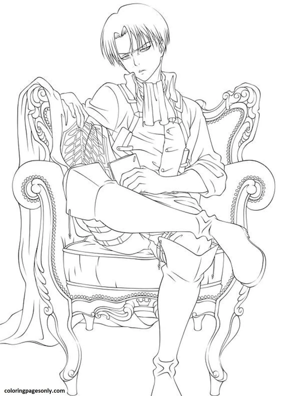 Levi Ackerman Coloring Pages 7