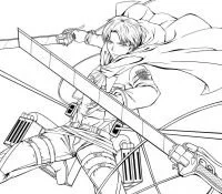 Levi Ackerman Coloring Pages 9