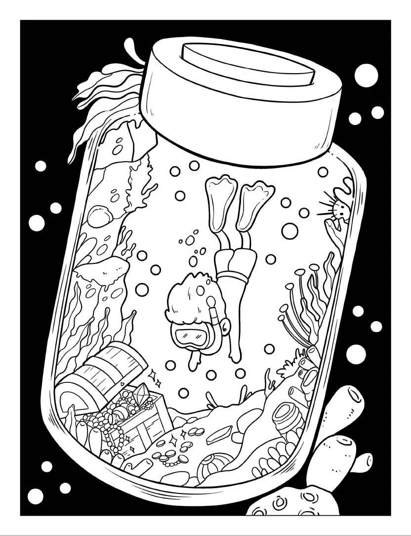 Life Inside Jar Coloring pages 16