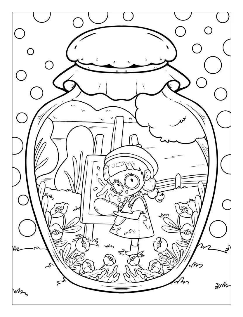 Life Inside Jar Coloring pages 20