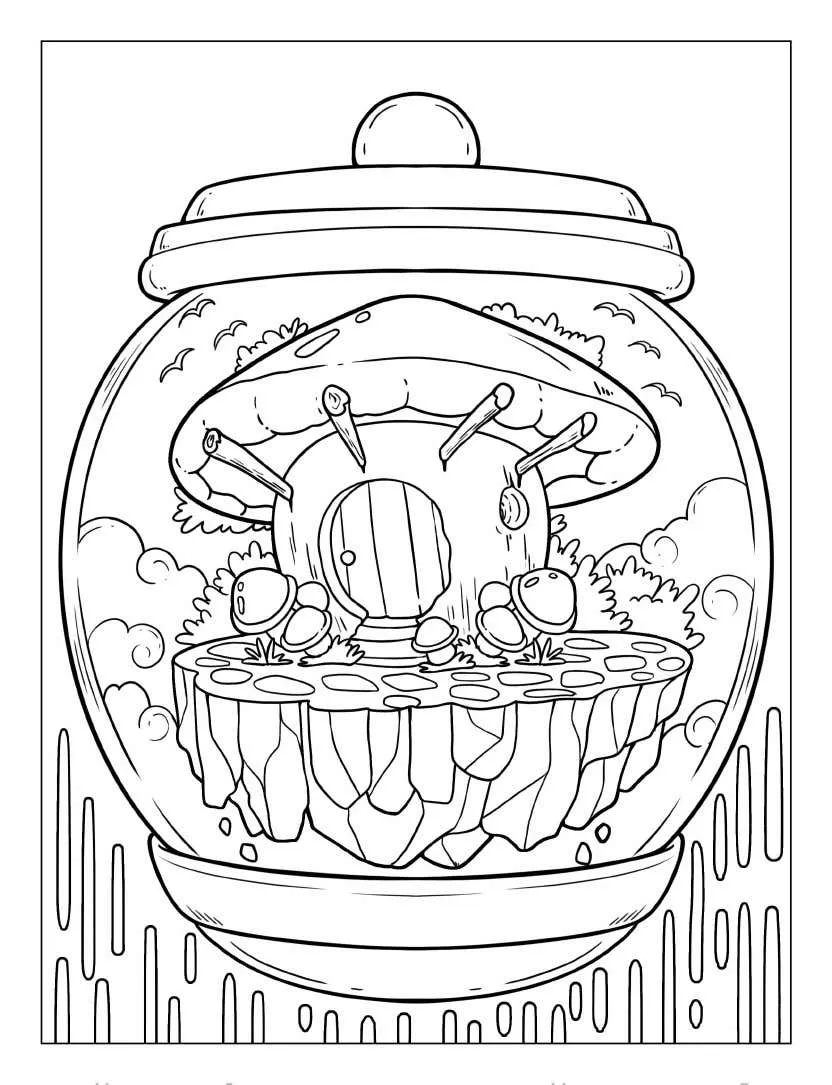 Life Inside Jar Coloring pages 25