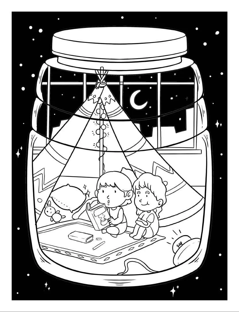 Life Inside Jar Coloring pages 41