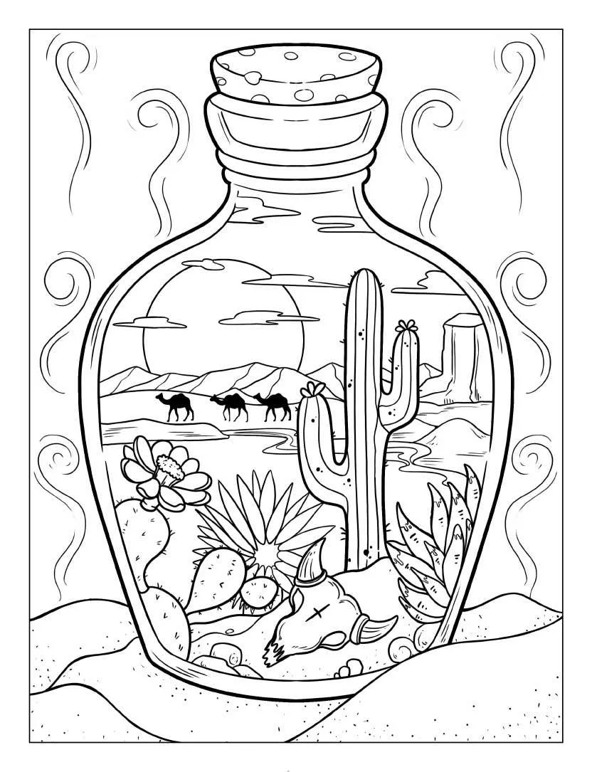 Life Inside Jar Coloring pages 5