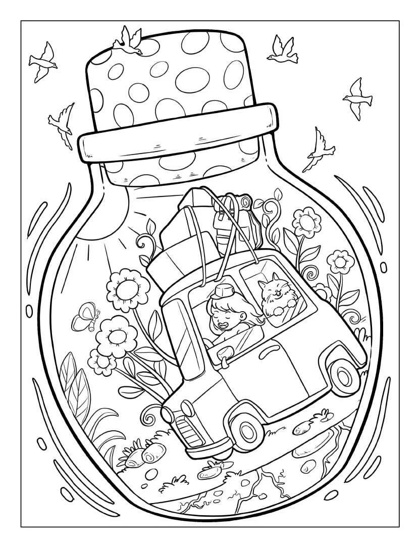 Life Inside Jar Coloring pages 7