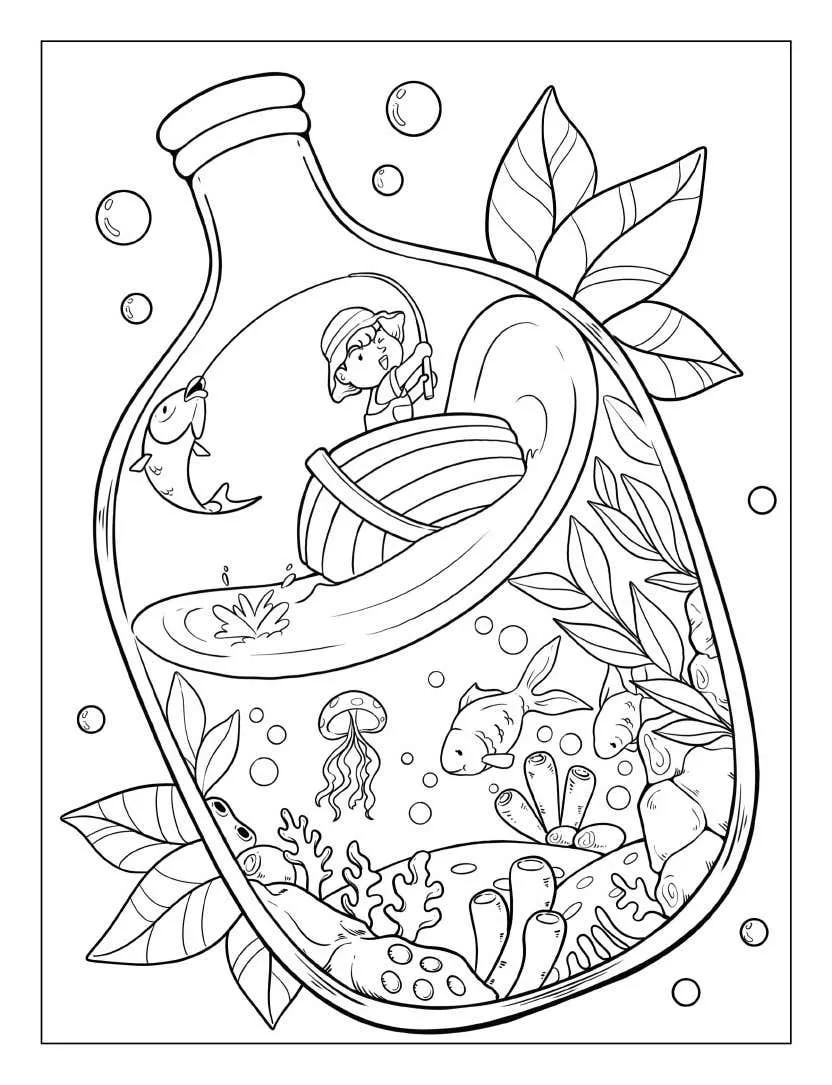 Life Inside Jar Coloring pages 9