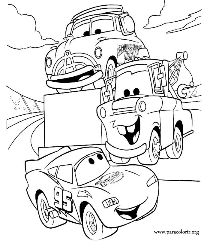 Desenhos de Relampago Mcqueen Para Colorir 1