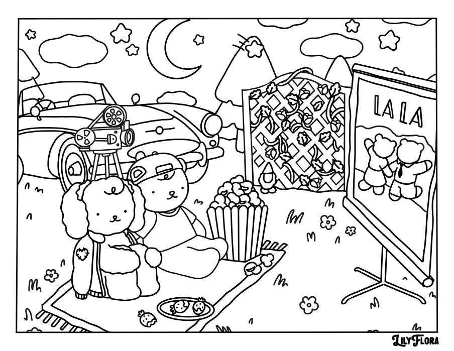 Lily Flora Para Colorir 11