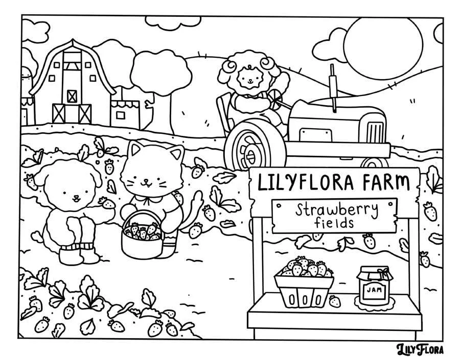 Lily Flora Para Colorir 15