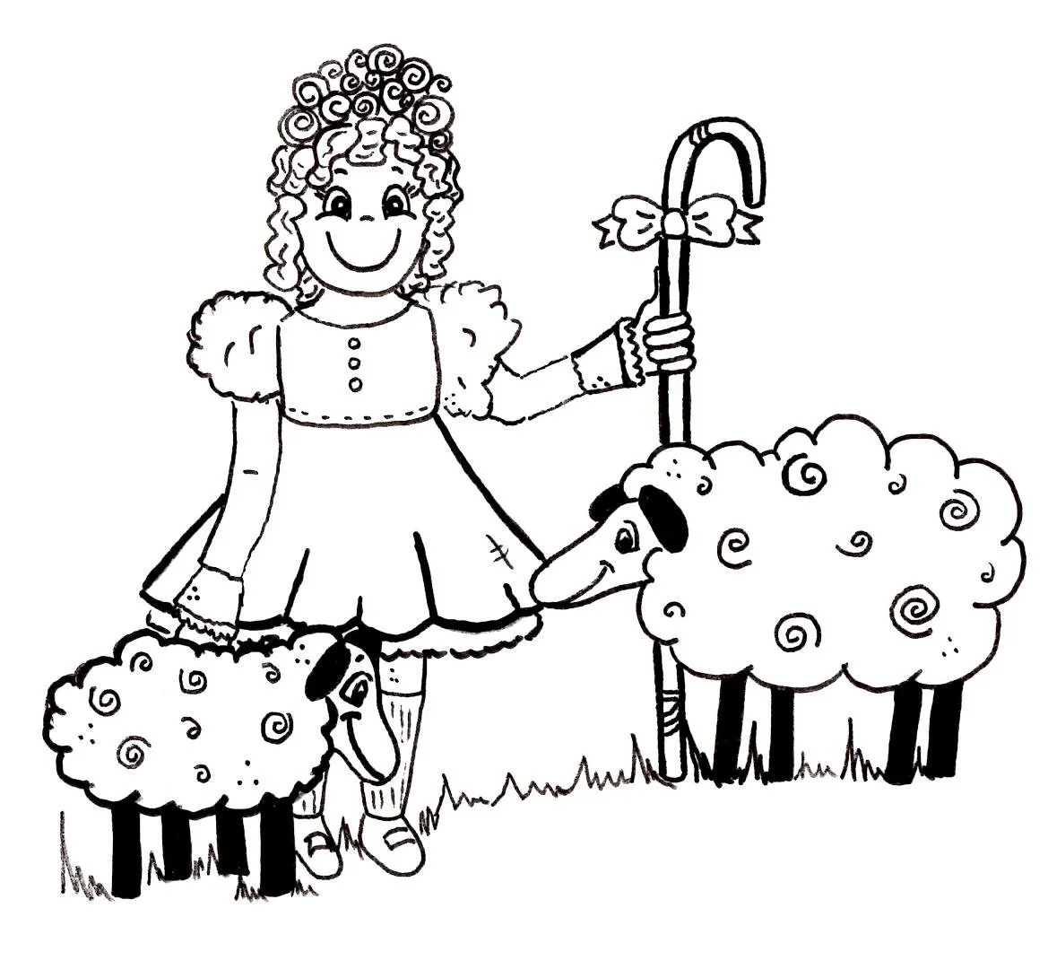 Little Bo Peep Coloring Pages