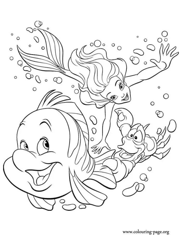 Desenhos de Pequena Sereia Para Colorir 51