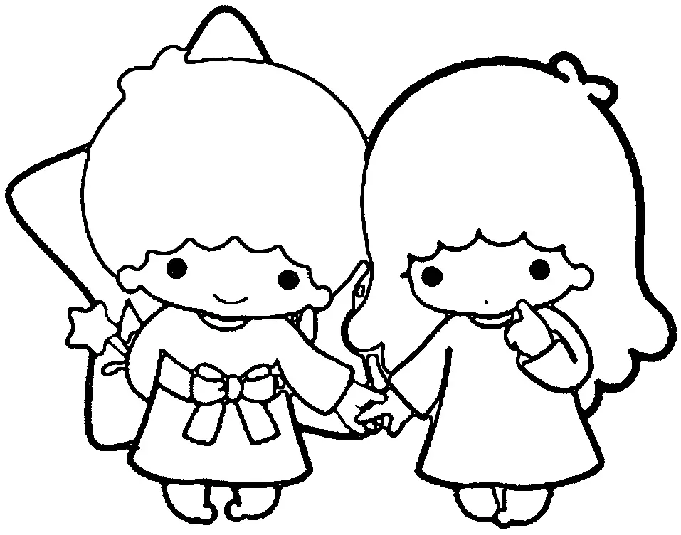 Little Twin Stars Para Colorear 51