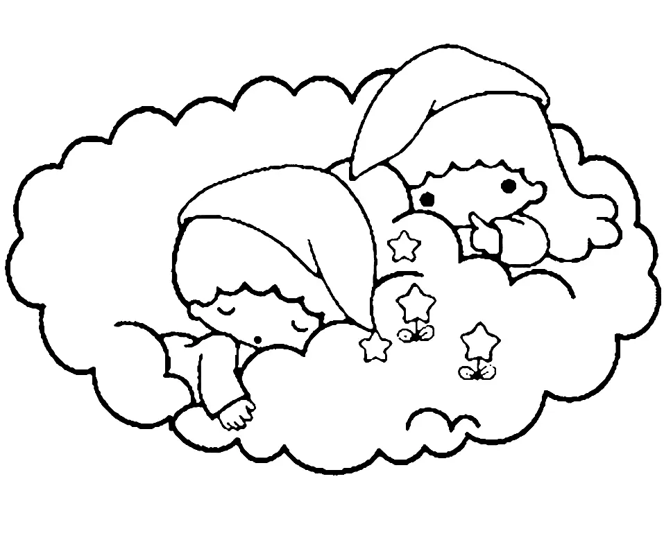 Little Twin Stars Para Colorear 57