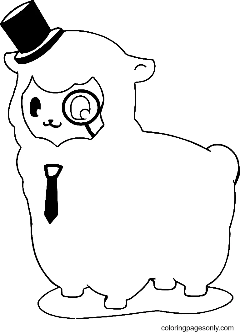 Llama Coloring Pages 13