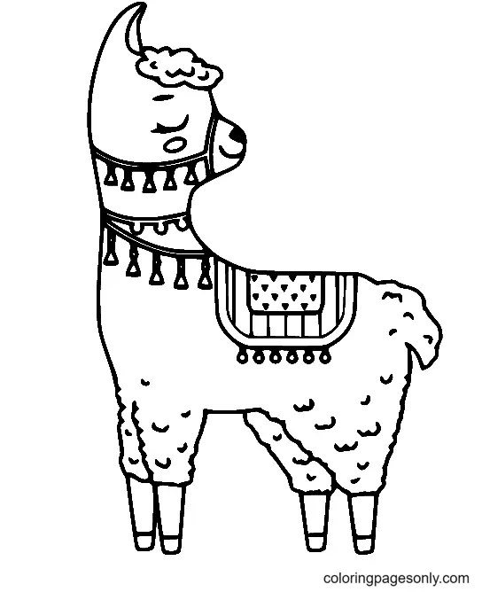 Llama Coloring Pages 17