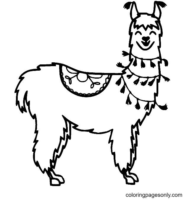 Llama Coloring Pages 22