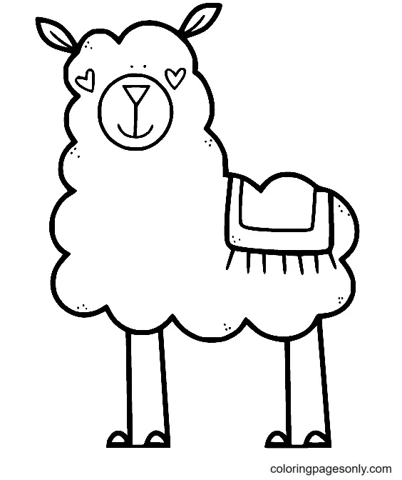 Llama Coloring Pages 24