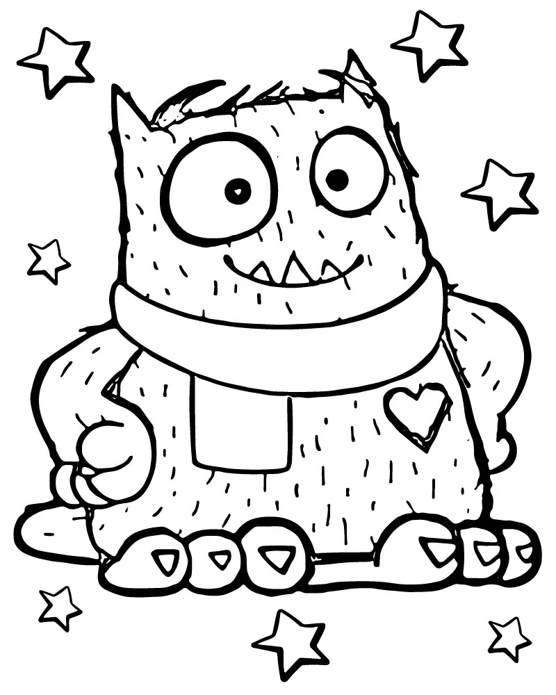 Love Monster Coloring Pages 2
