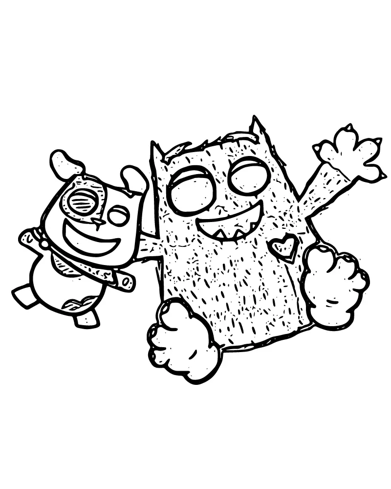 Love Monster Coloring Pages 3
