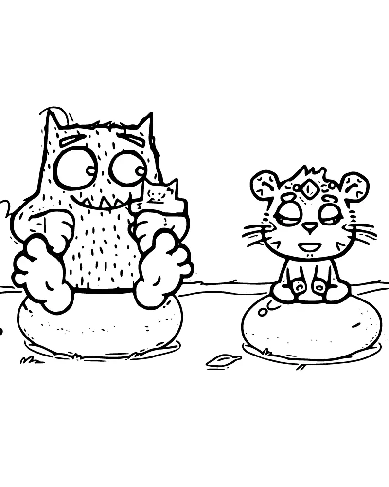 Love Monster Coloring Pages 4