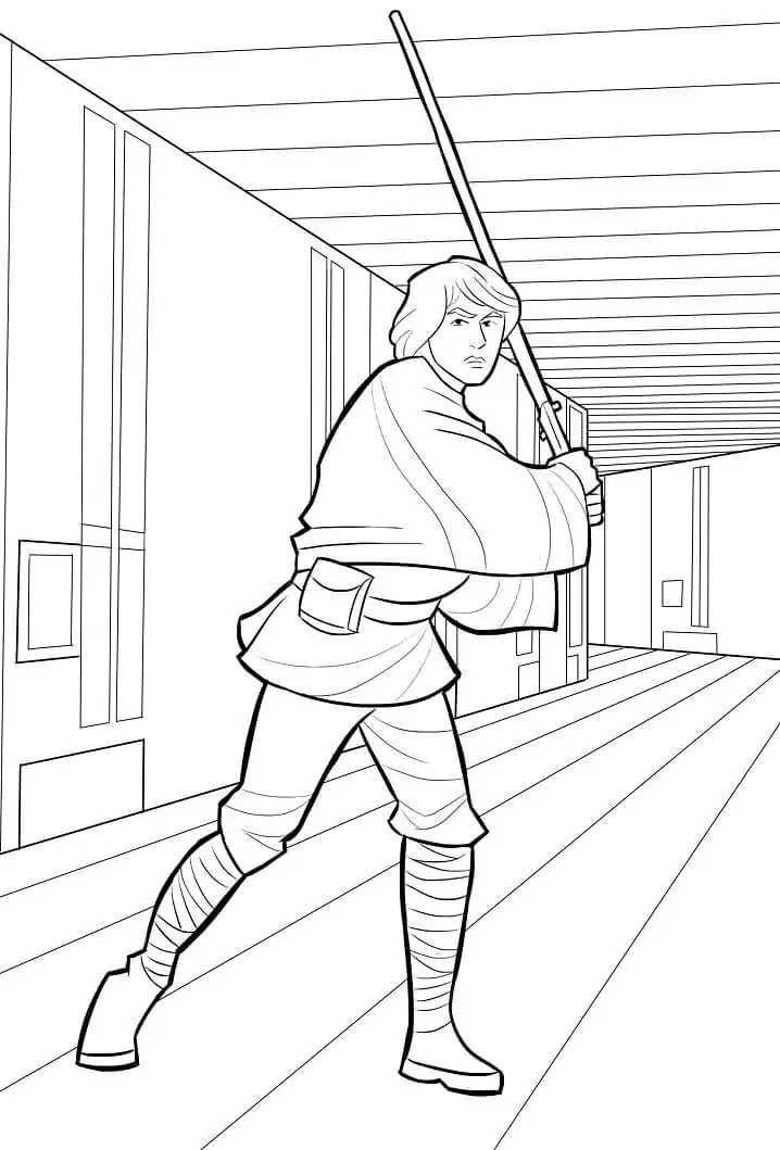 Luke Skywalker Coloring Pages 14