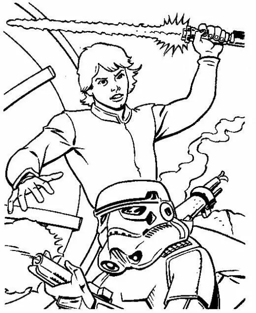 Luke Skywalker Coloring Pages 15