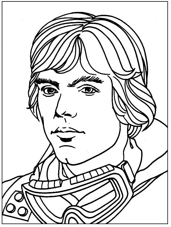 Desenhos de Luke Skywalker Para Colorir