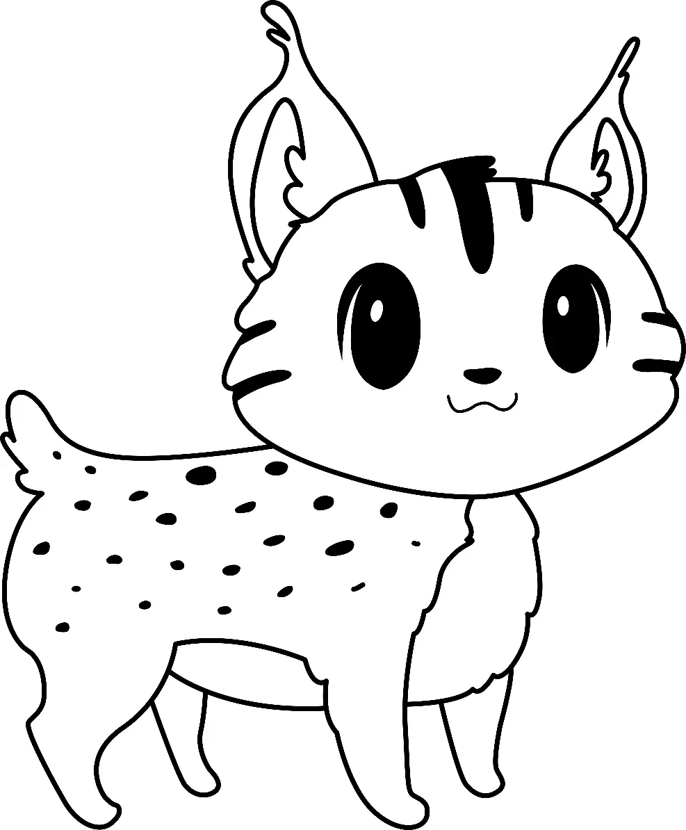 Desenhos de Lince Para Colorir 42