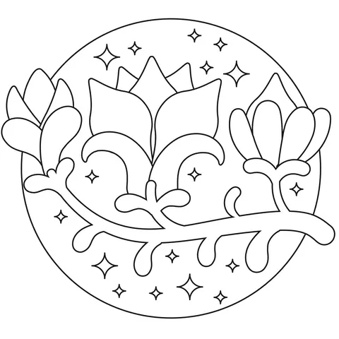 Magnolia Coloring Pages