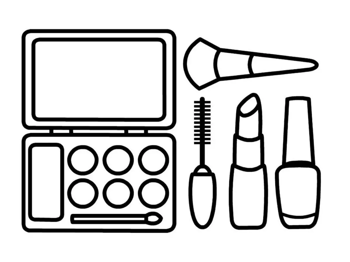 Makeup Coloring Pages 12