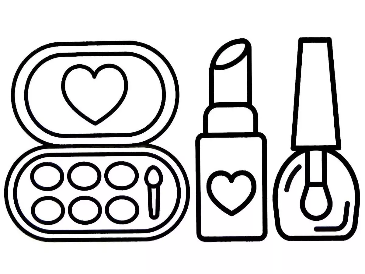 Makeup Coloring Pages 19