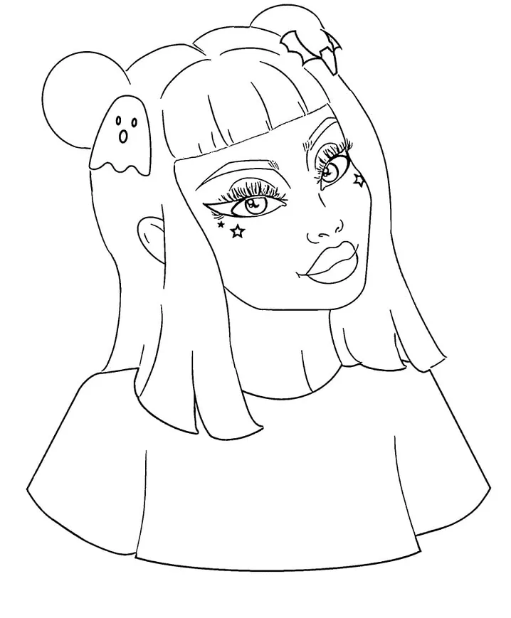 Makeup Coloring Pages 5