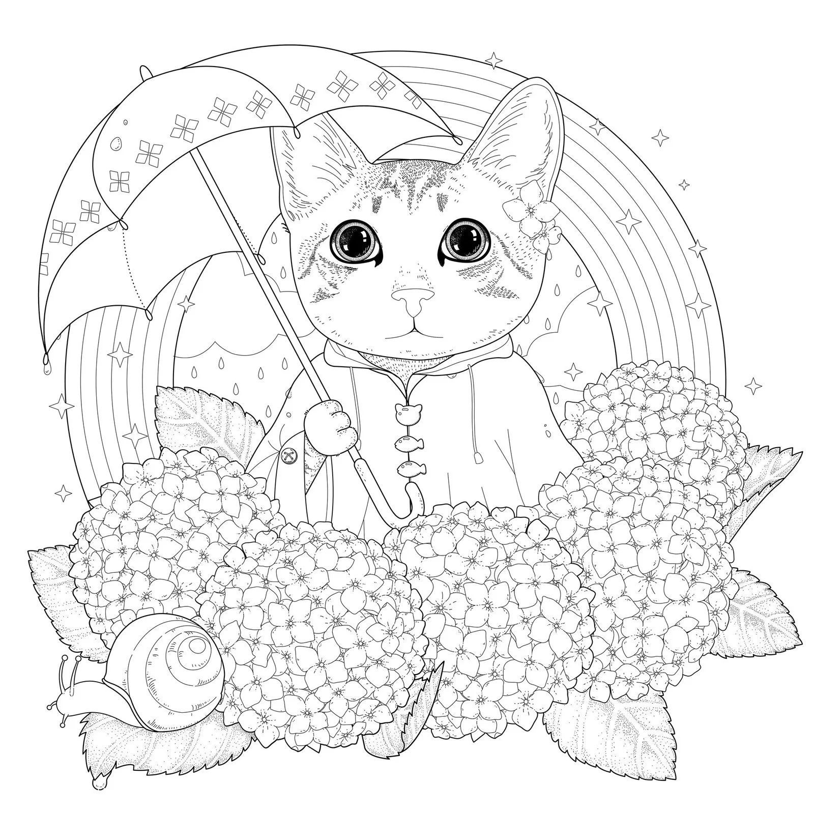 Mandala Cat Coloring Pages 21