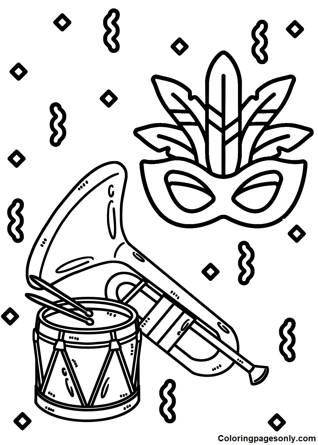 Mardi Gras Coloring Pages 69