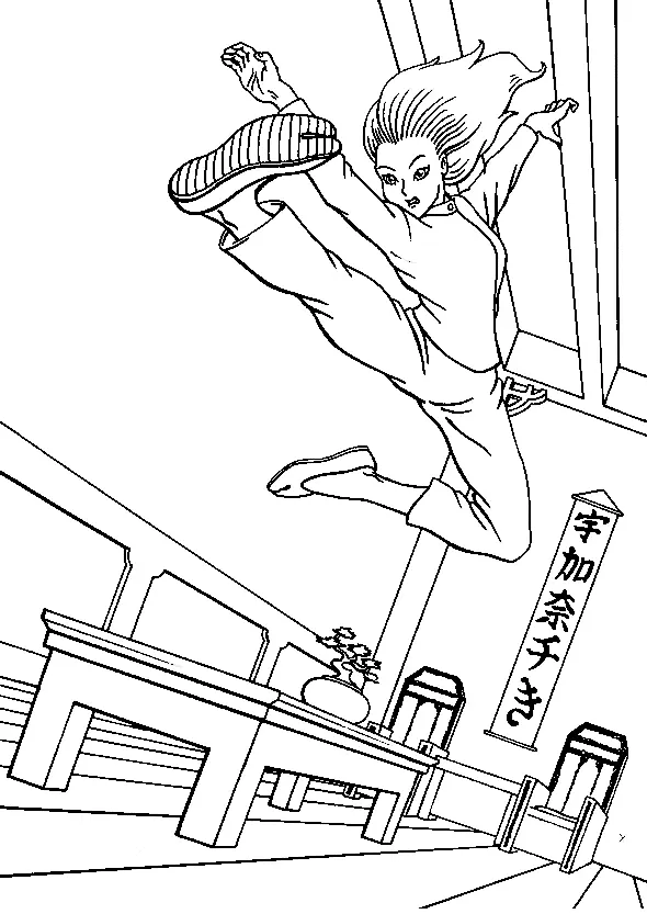 Desenhos de Artes Marciais Para Colorir