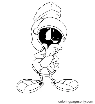 Marvin the Martian Coloring Pages 16