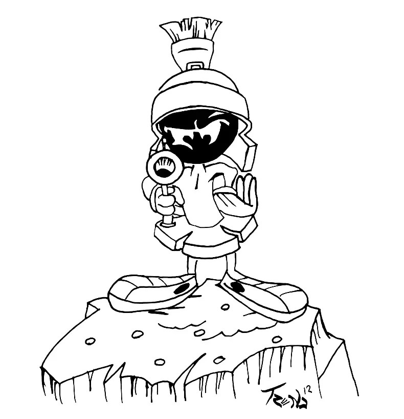 Marvin the Martian Coloring Pages 18