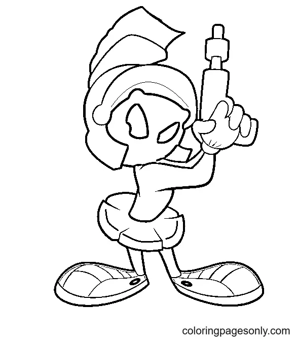 Marvin the Martian Coloring Pages 21