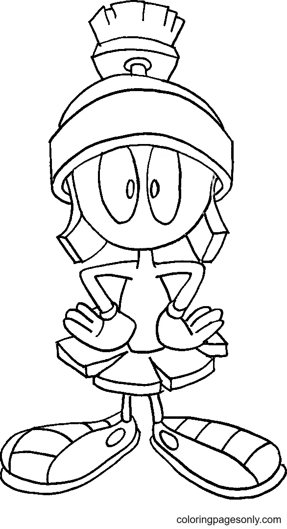 Marvin the Martian Coloring Pages 7