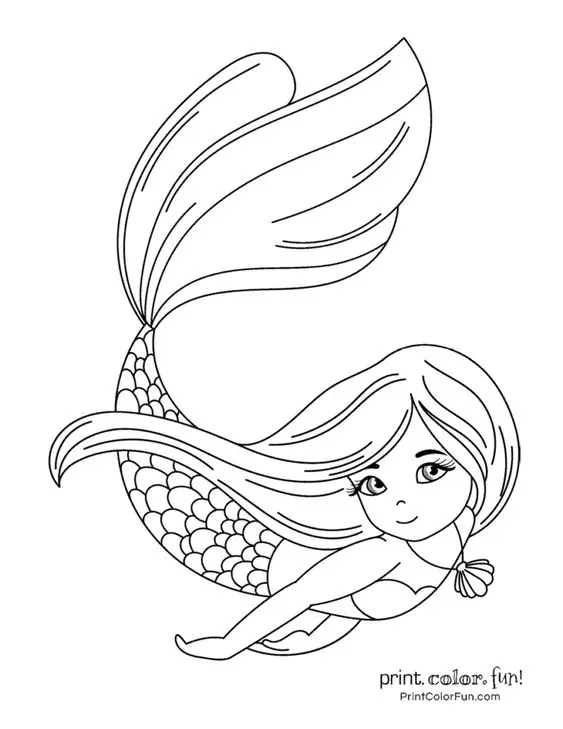 Sirenas Para Colorear 62