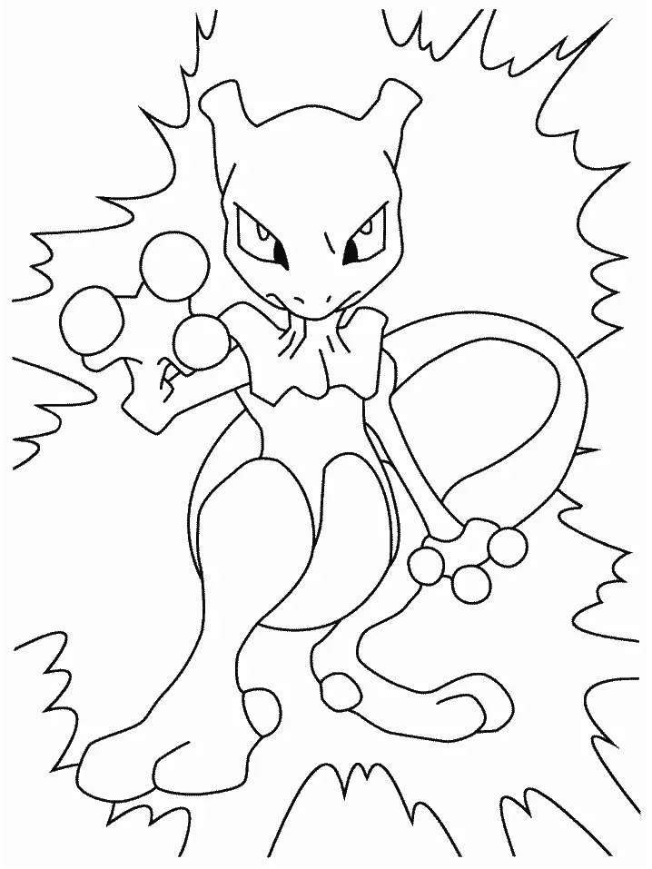 Desenhos de Mewtwo Para Colorir 1