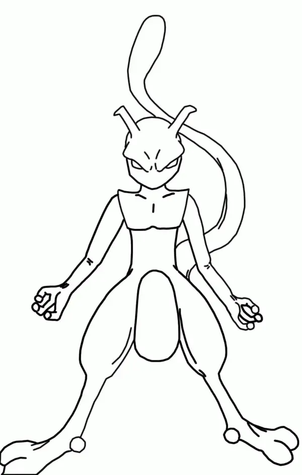 Desenhos de Mewtwo Para Colorir 11