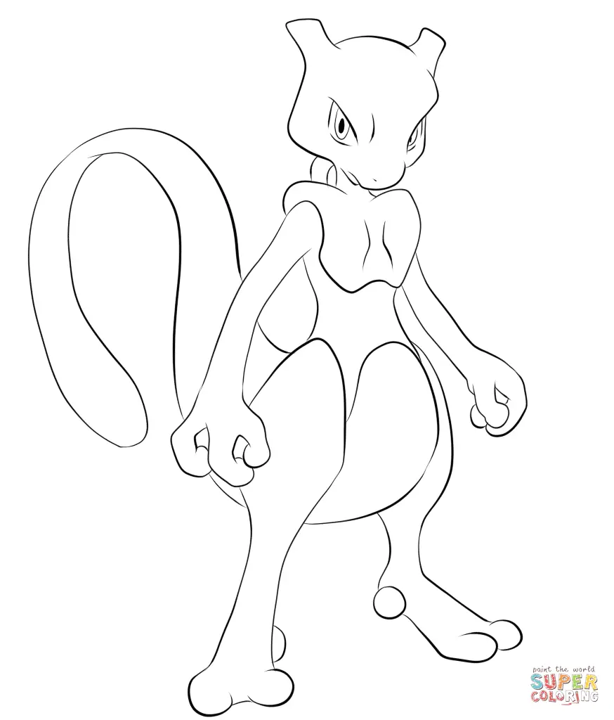 Desenhos de Mewtwo Para Colorir 12