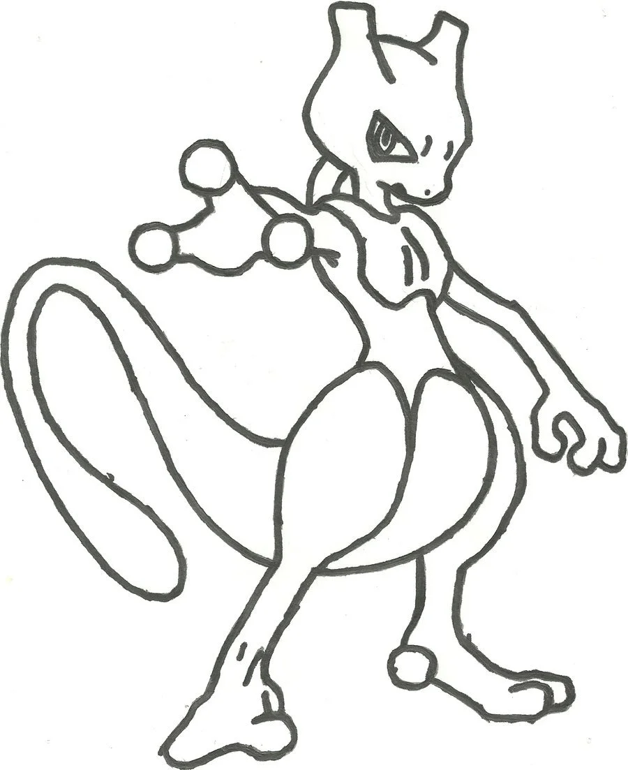 Desenhos de Mewtwo Para Colorir 13