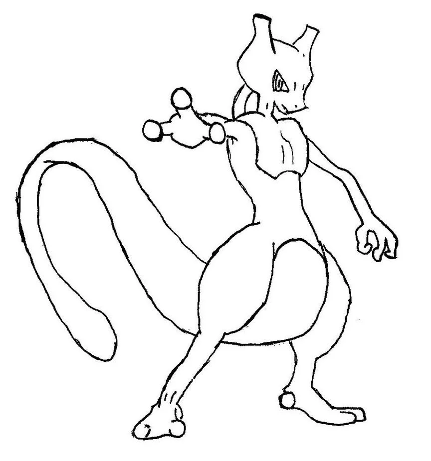 Desenhos de Mewtwo Para Colorir 16