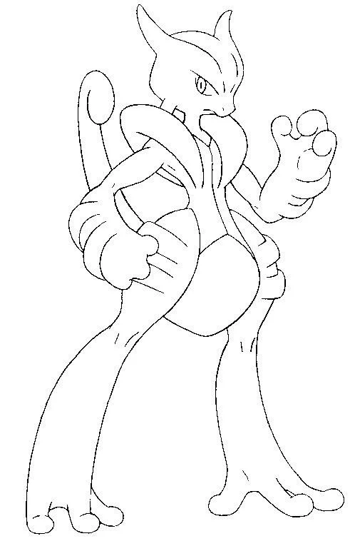 Desenhos de Mewtwo Para Colorir 18