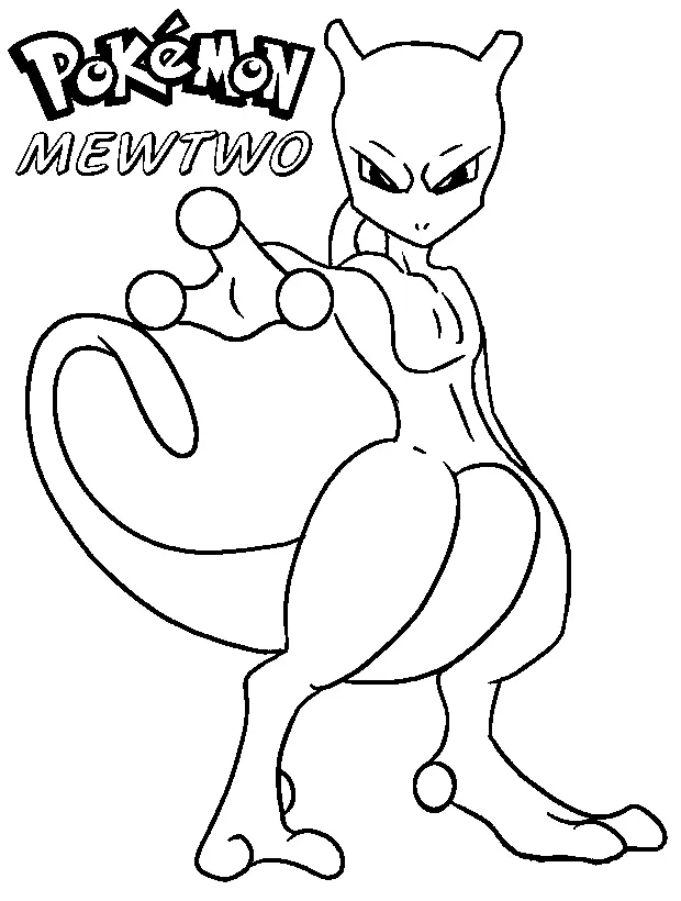 Desenhos de Mewtwo Para Colorir 4