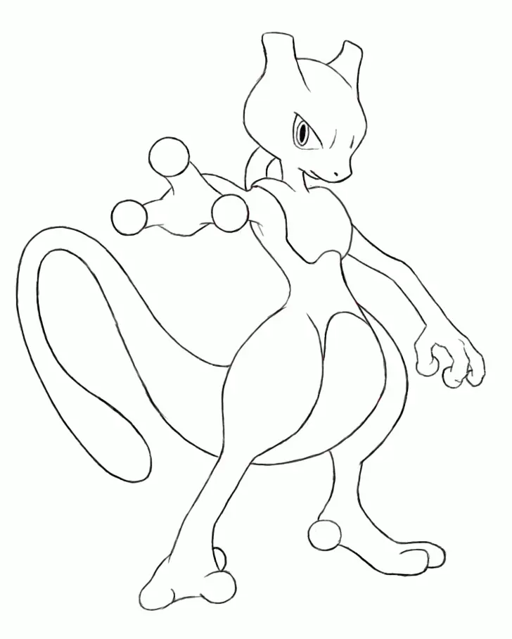 Desenhos de Mewtwo Para Colorir 6