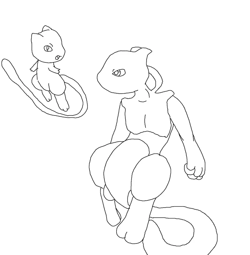 Desenhos de Mewtwo Para Colorir 7