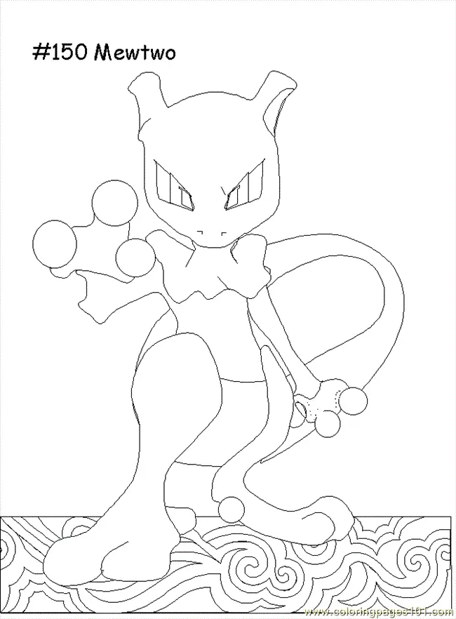 Desenhos de Mewtwo Para Colorir 8